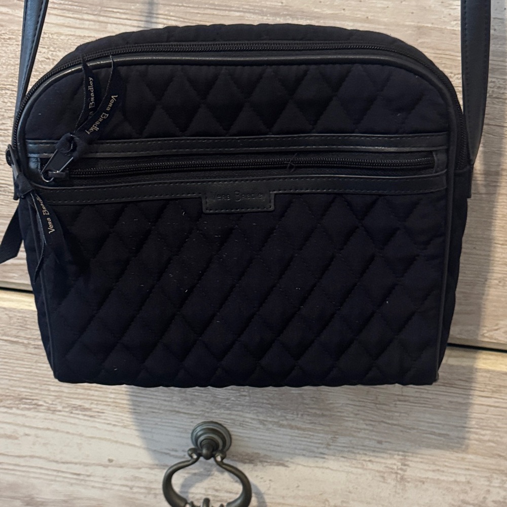 Vera Bradley Quilted Black Shoulder Bag